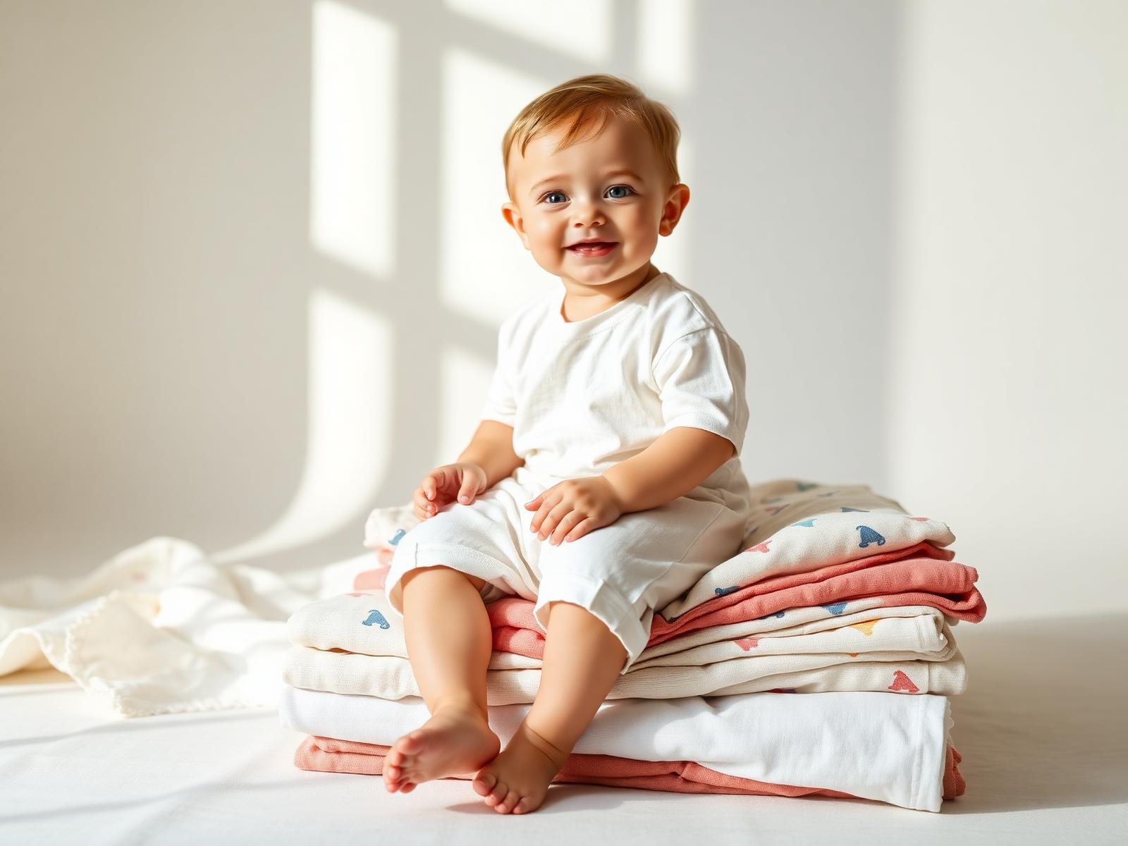Child wearing soft cotton kidswear
