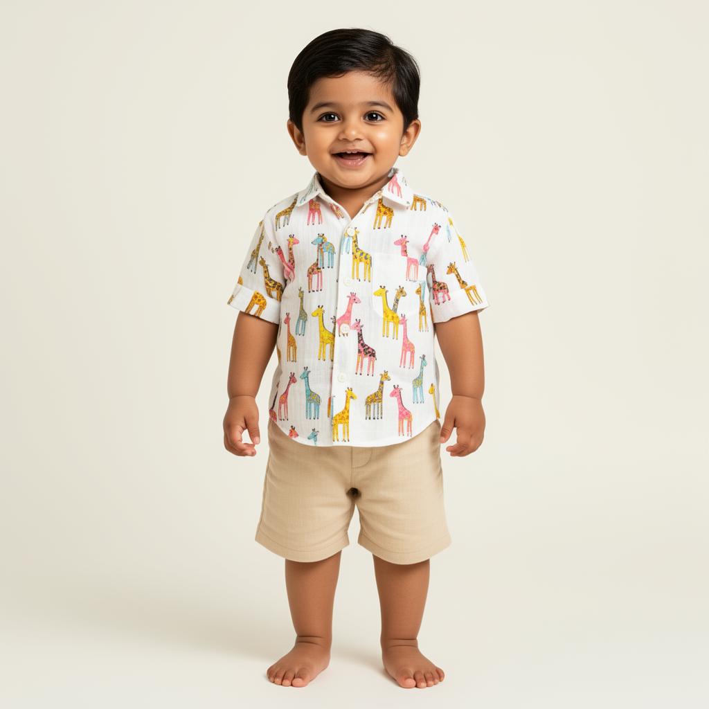 Muslin Cotton Shirt–Trouser Set