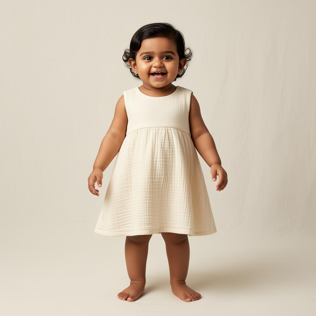Crinkle Muslin Gown (Plain)